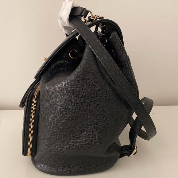 chanel Caviar Quilted Business Affinity Backpack Black LGHW - Picture 8 of 12